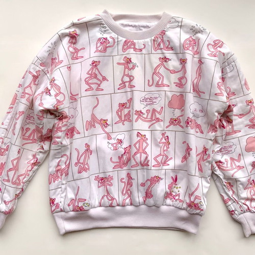 UNITED ARTISTS AMERICANWEAR PINK PANTHER Reversible Double Face Puffy Sweater Vintage Collectible