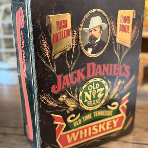 Jack Daniel's Old No. 7 Vintage Metal Box used, 1980s collectible