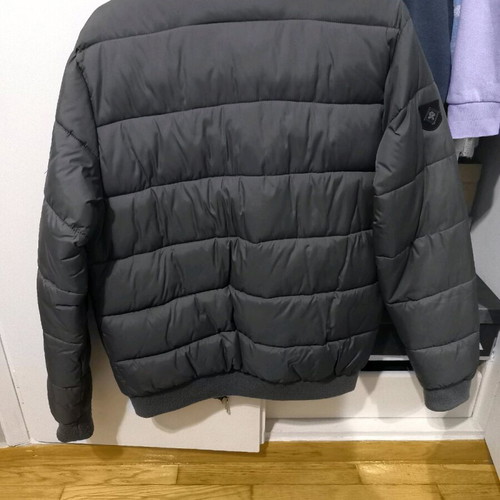 District women's quilted jacket dark gray Large like new