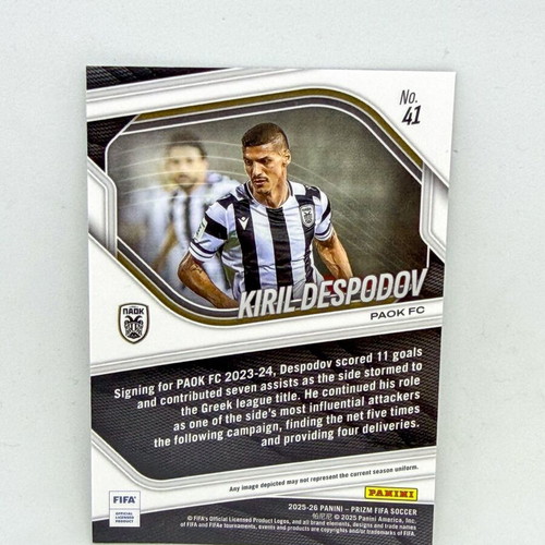 Panini FIFA Prizm 2025/26 Kiril Despodov #41 Base Rookie Card brand new