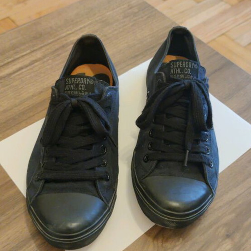 Superdry canvas shoes black like new, casual, size 43
