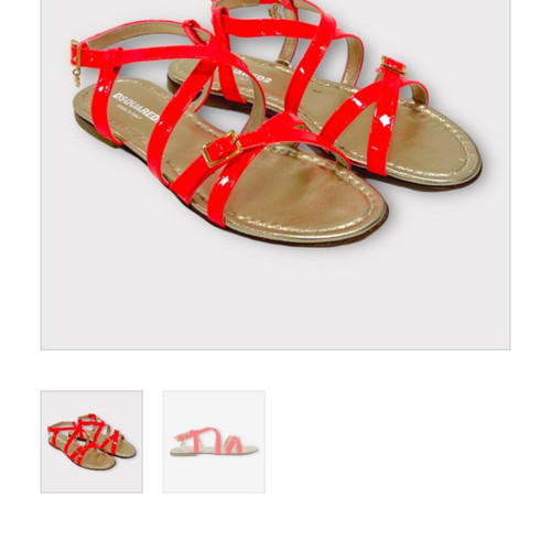 Dsquared2 sandals for girls size 33 used, orange and gold leather