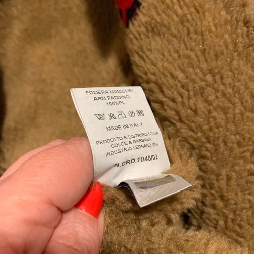 Jean jacket Dolce and Gabbana with beige fur lining new