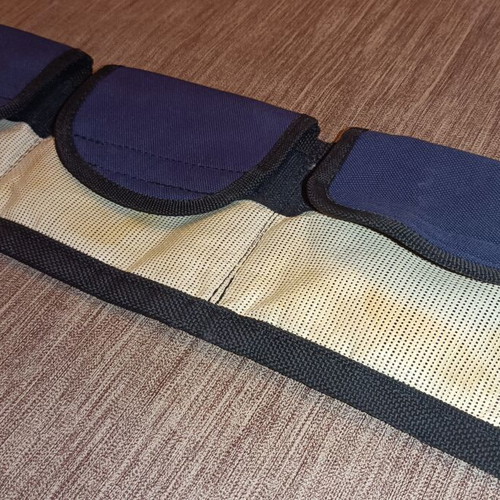 Diving weight belt with pouches used