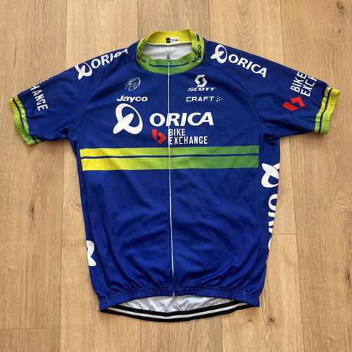 Orica Bike Exchange Scott cycling jersey men's size XXL like new, polyester