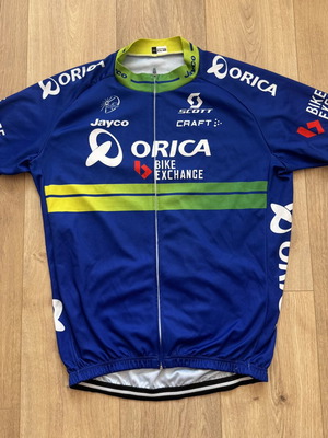 Orica Bike Exchange Scott cycling jersey men's size XXL like new, polyester