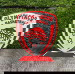  3D Printed Διακοσμητικό Λογότυπο Μπασκετικού Ολυμπιακού