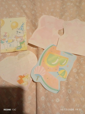 Small used letter papers from the 80s-90s, all together
