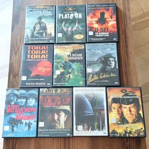 Deagostini War Movie Collection 10 DVDs used with booklets