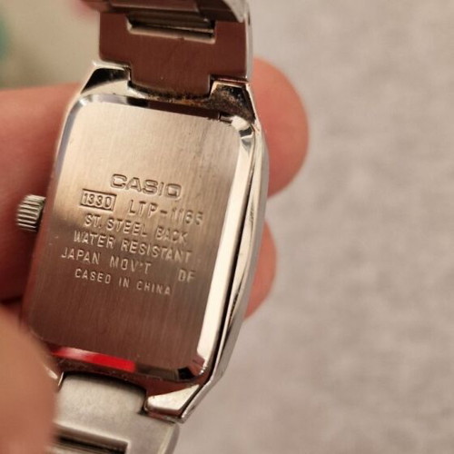 Casio Quartz wristwatch women's used with blue dial and silver bracelet