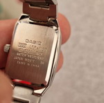 Casio Quartz wristwatch women's used with blue dial and silver bracelet