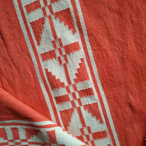 Handwoven coverlet or throw new, dimensions 1.60 × 2.20 m