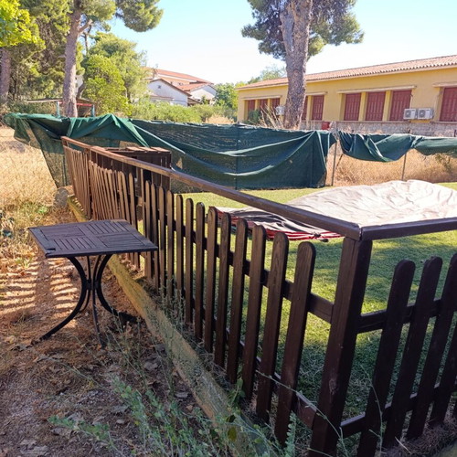 Impregnated fence and playground carpet