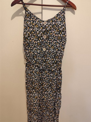 Maxi dress black floral XL used