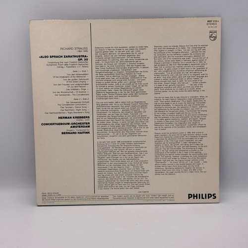 Also Sprach Zarathustra LP used, Richard Strauss, Bernard Haitink