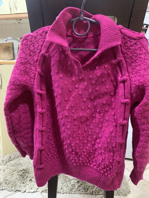 Handmade women's sweater new, pink, size XS