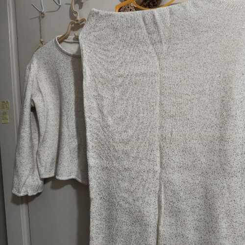 Zara knitted set like new, crop top and midi skirt beige
