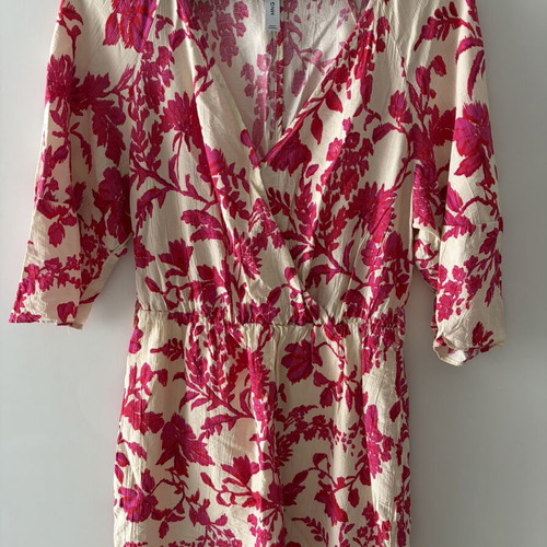 Mango printed short dress like new, pink multicolor