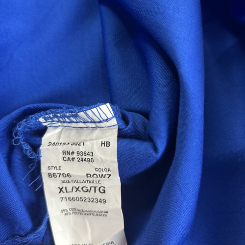 Dickies Medical Scrub Unisex Workwear Top Blue XL New