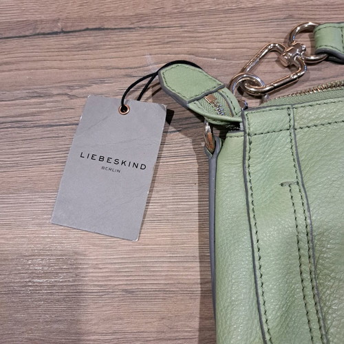 Liebeskind women's leather bag new, milky green color