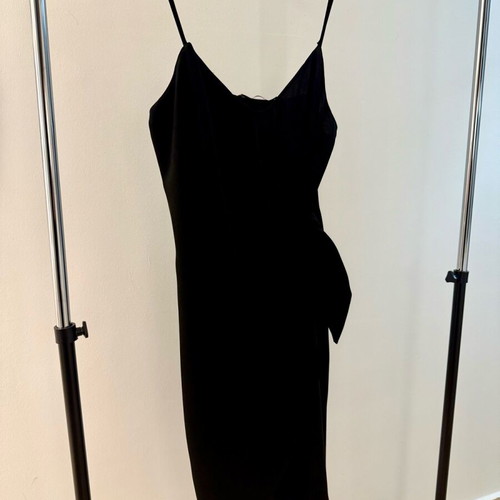 Black midi dress with side tie My T new size medium