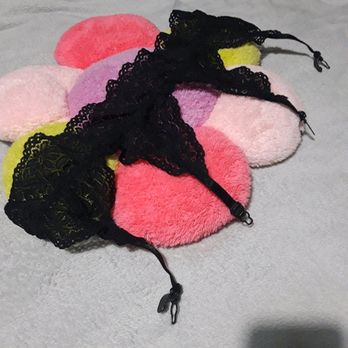Black Moulin Rouge Garter Belt like new with elegant lace