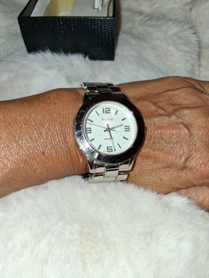 Sophie silver watch with case and extra clasp