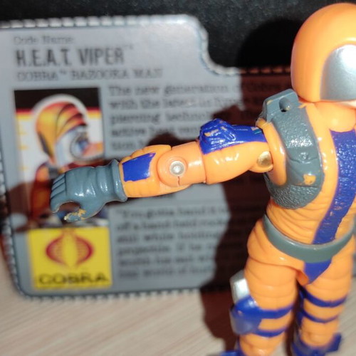 G.I.JOE Heat-Viper (v1) 1989 action figure used, complete with accessories