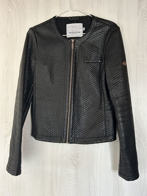 BSB Women's Faux Leather Jacket used, black, size L