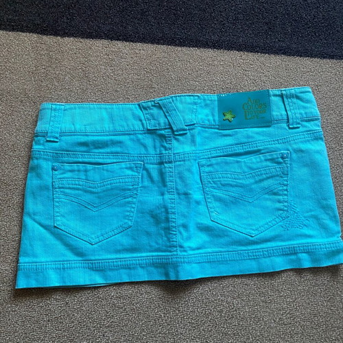 A-Style skirt blue short denim used, size S