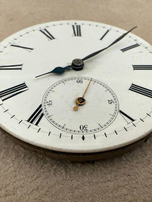 Vintage μηχανισμός ρολογιού τσέπης μεταχειρισμένος