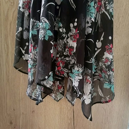 Bershka summer asymmetric dress size medium like new, black