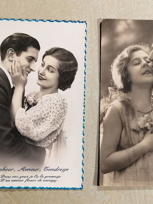 Old postcards used