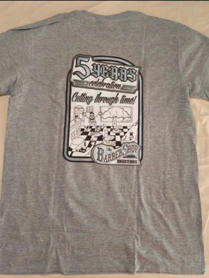 T-shirt με στάμπα γκρι Large Gildan καινούργιο