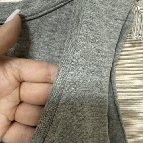 Oysho 100% cotton tank crop top with knot, like new, grey