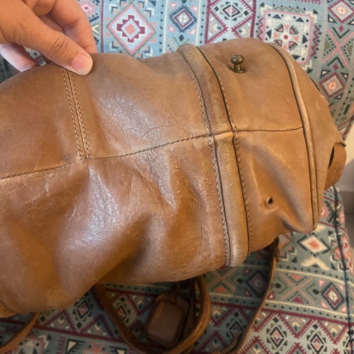Massimo leather bag used, tan color
