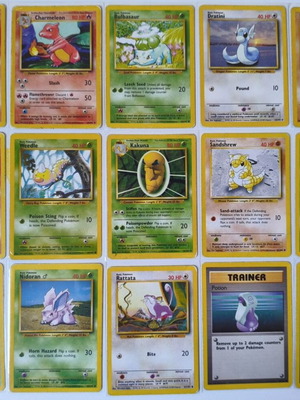 Pokemon TCG Base Set bundle, 15 different vintage cards