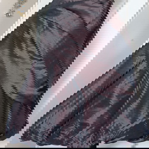 Max Mara draped silk skirt M new, brown