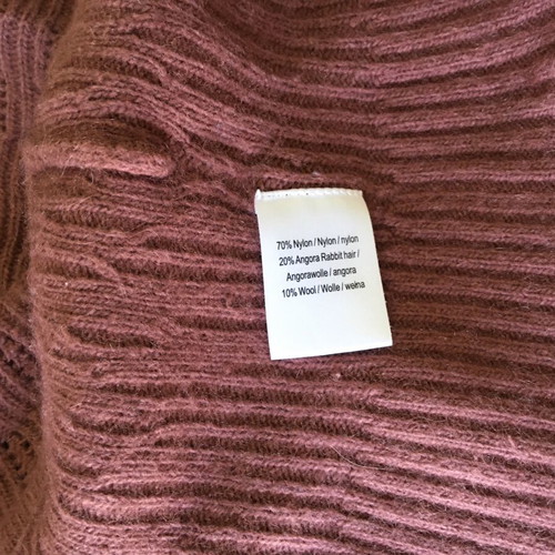 Angora wool cardigan, dusty pink
