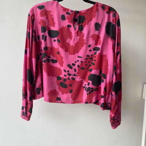 Klelia Andrali crop top pink leopard like new, medium size