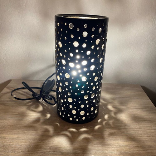 Table lamps black, like new, set of 2, 25cm height