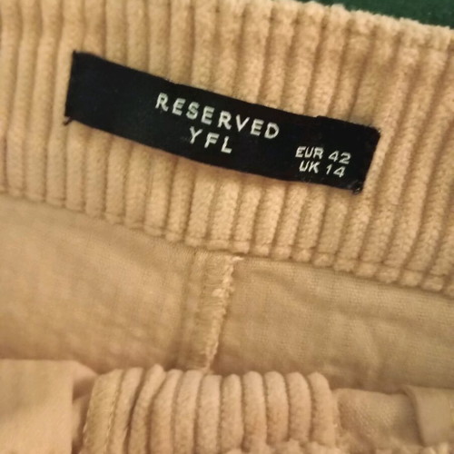 Reserved beige corduroy palazzo fit pants XL like new