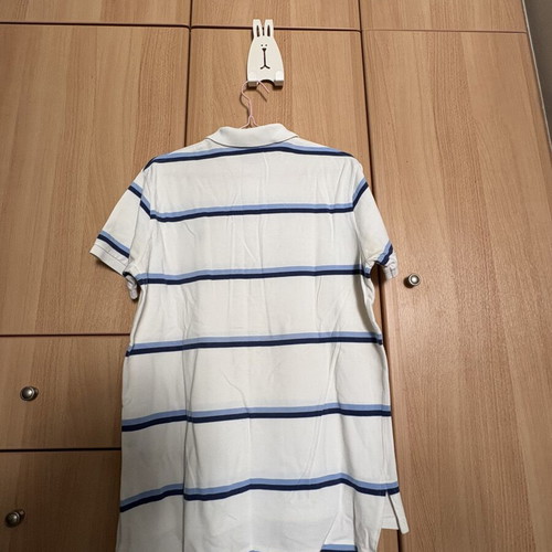 Polo Ralph Lauren men's shirt used, white with blue stripes, size L