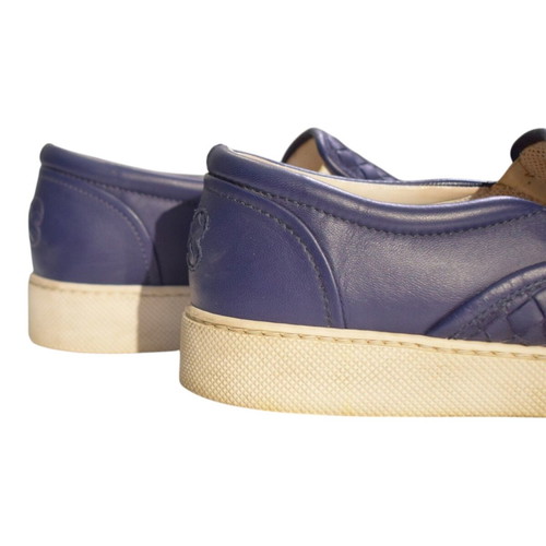 Bottega Veneta Blue Slip-On Sneakers Size 40 Used with Dust Bag