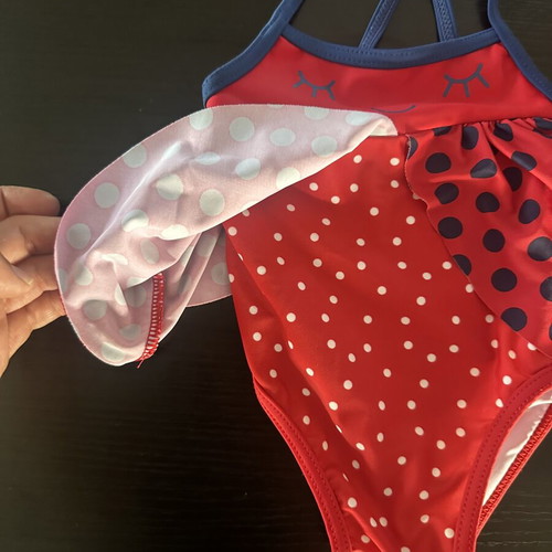 Ladybug baby swimsuit like new, 6 months