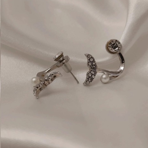 Summer earrings silver new made of copper