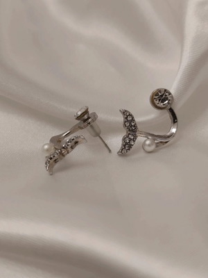 Summer earrings silver new made of copper