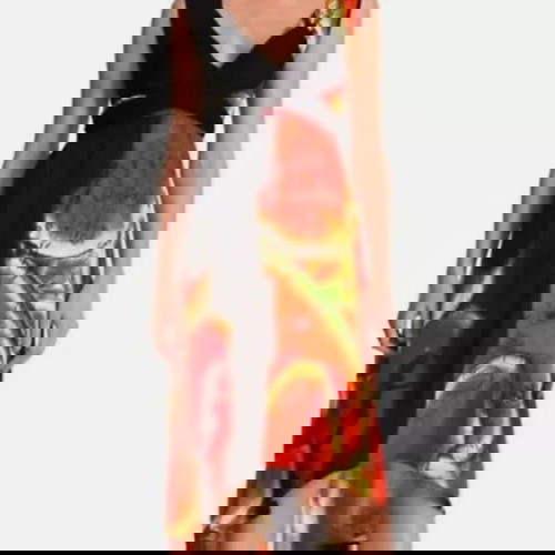 Φόρεμα ασύμμετρο Desigual αφόρετο, μέγεθος M-L, μαύρο και κόκκινο