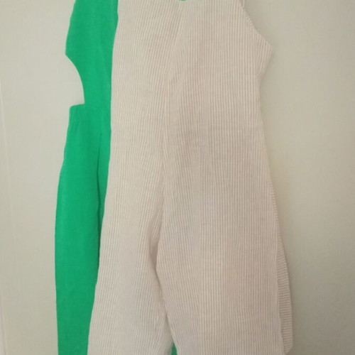 M&B Kid's Fashion overalls pack of 2, like new, beige and green