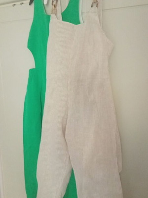 M&B Kid's Fashion overalls pack of 2, like new, beige and green